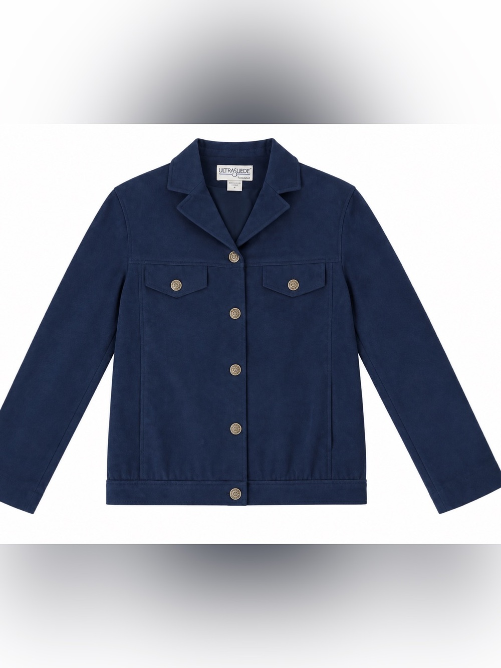 Vintage Ultrasuede Navy Blue Trucker Jacket Made in USA Medium